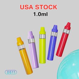 VS VOORRAAD 1,0 ml oplaadbare lege wegwerpvape-pen 350 mah batterij één grampod voor dikke olie Stater-kits 5 kleuren 50 stks / doos Voorbeeldvolgorde op maat beschikbaar