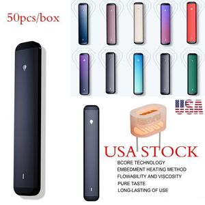 EE. UU. Stock 1,0 ml Vape Pen Kit de inicio vacío desechable 280 mAh Batería recargable D8 D9 D10 Plumas de vaporizador de aceite grueso Personalizar embalaje disponible 50 piezas / caja