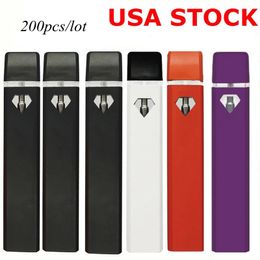 USA STOCK 1 ml rechargeable jetable Vape Pen E Cigarettes 280 mah batterie couleur noire vide vaporisateur stylos cartouche boîte personnalisée disponible D7 200 PCS / LOT