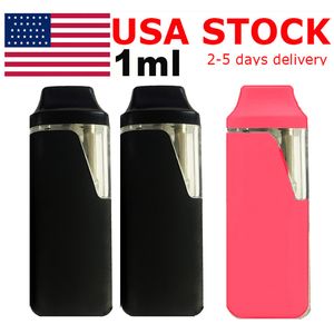 VS Stock 1 ml vape Pen Wegwerp E-sigaret POD KAARTEN Dikke olie lege palmmaat Doosvormige pennen Oplaadbaar 280 mAh Batterij Keramische spoelverdamper aangepast logo