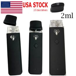 USA STOCK 2,0 ml vide stylo vape jetable 320 mah batterie rechargeable kits de stater d'huile épaisse 2 grammes dispositif de vaporisateur boutons de préchauffage commande d'échantillon 50 pcs / lot