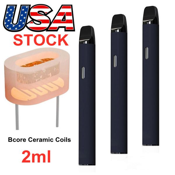 USA STOCK 2 ml stylos vape jetables e-cigarettes pour huile épaisse batterie rechargeable 350 mAh goût pur kits de démarrage vides sans plomb logo personnalisé disponible D11