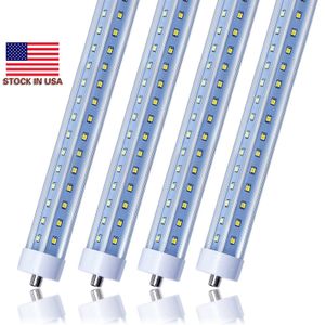 USA stock + 72W 8 voet LED 8ft enkele pin T8 FA8 LED -buis met enkele pincode V -vormige LED -fluorescerende buislampen
