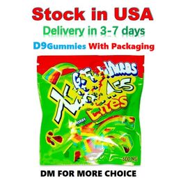 EE. UU. Gommies comestibles D9 Preciladas con embalaje hecho y envío desde USA 500mg 600mg bolsas de bolsas