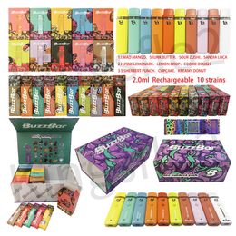 USA Stock Disposable E-Ciga Buzz Bar Bar 2G Disposable Dispositif Rechargeable PEN VIDE POUR AVEC PACKAGS TOUT COMPLÉ