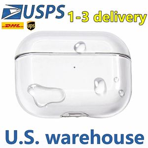 Stock de EE. UU. Para Airpods pro 2 2.o 3.o air pods max auriculares Accesorios Silicona sólida Cubierta protectora linda para auriculares 2.a generación TPU Estuche a prueba de golpes nuevo usb-c