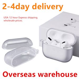 USA Stock pour Apple Airpods Pro 2 2e génération Airpod 3 Pros Accessoires pour écouteurs Solide TPU Silicone Housse de protection pour écouteurs sans fil Étui antichoc