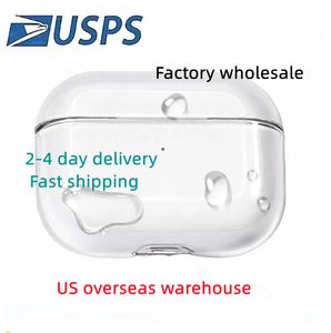 USA Stock for Pro 2 Air Pods 3 Écouteurs max Airpod Bluetooth Accessoires Silicone Silicone Couvre de protection Couvre de protection sans fil Étui à disposition d'amortisseurs