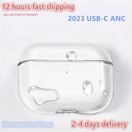 USA Stock for Pro 2 USB C Air Pods 3 Earphones Bluetooth Headphone Accessories Solid Silicone Cute Protective Cover Wireless Charging Box Shockproof 2nd Case