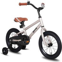 États-Unis Stock Joystar Totem Kids Bike avec roues d'entraînement 16 pouces argent A092321