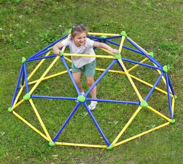 USA Stock Kids Kids grimpant Dome Jungle Gym de 6 pieds Géométrique Playground Dome Climber Play Center avec Rust UV Résistant en acier Suppo7809034