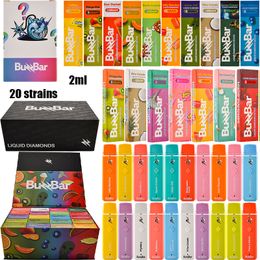 STOCK de EE. UU. Buzz bar 200 unids/lote 2000 mg 2 ml 2 gramos paquete de embalaje vacío desechable cajas de embalaje accesorios envío rápido
