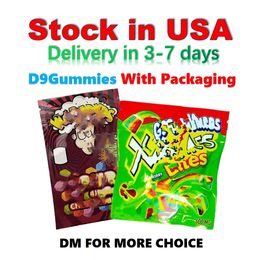 Ensemble de gummies comestibles fabriqués aux États-Unis - emballé, préfabillé et expédié des sacs de sacs américains 500 600mg