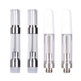 USA Voorraad TH205 TH210 Verstuiver 0.8ml Glazen Tank Wegwerp Cartridge Witte Tip Druk Tip M6T Keramische Spoel 510 Draad voor Dikke Olie