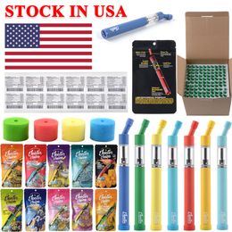 USA Stock Warehouse 10 saveurs Rechargeable Jeeter jus jeice E cigarettes en direct en résine live Disposable Vape Pen 1ml Pods vides 180mAh Batterie USB Charger et sacs