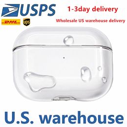 USA Stock Wholesale pour AirPods Pro 2 Pods Air 3 Écouteurs Airpod Bluetooth Accessoires Silicone Silicone Couvre de protection mignonne Écoute de charge sans fil Apple