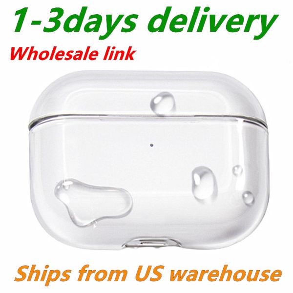 USA Stock vente en gros pour Apple Airpods Pro 2 2e génération Airpod 3 pros Accessoires pour écouteurs Solide TPU Silicone Housse de protection pour écouteurs Étui de chargement sans fil