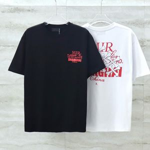 USA Style Bones Lettre Rouge Imprimer Tee Designer T-shirt Printemps Eté Casual Mode Skateboard Hommes Femmes Tshirt 24ss 0129