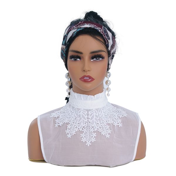 EE. UU. Almacén envío gratis 2 unids/lote soporte para pelucas cabeza de maniquí femenina realista con busto de maniquí de hombro para pelucas Accesorios de belleza cabezas de modelo de exhibición