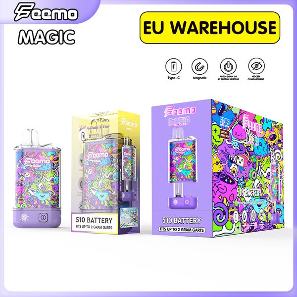 Entrepôt américain préchauffer la batterie à fil 510 Feemo Magic 510 mod batterie avec cartouches cachées kit de batterie vape vaporisateur