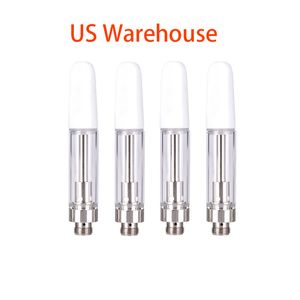 USA Warehouse Th205 Atomiseurs d'huile de réservoir en verre Atomiseurs de réservoir vides à bobine en céramique adaptés à la batterie à filetage 510 pour stylo vaporisateur de chariots jetables à huile épaisse de cire