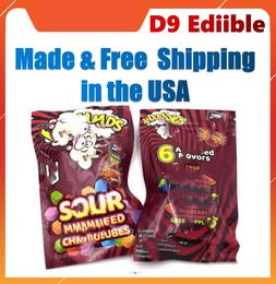 USA gros prérempli d9 gummies emballage comestible ziplock anti-odeur 500MG 600MG