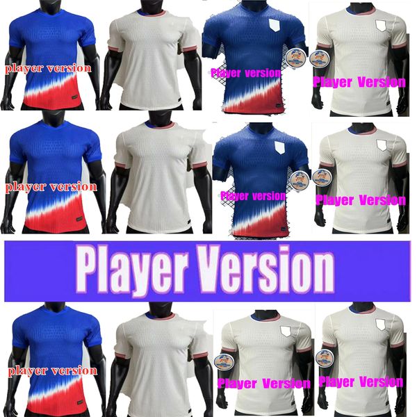 USAS Soccer Jersey 2024 2025 Copa America Man Kit USMNT 24/25 Home Football Shirt National Set Uniform Player Version Pulisic Balogun Smith Morgan