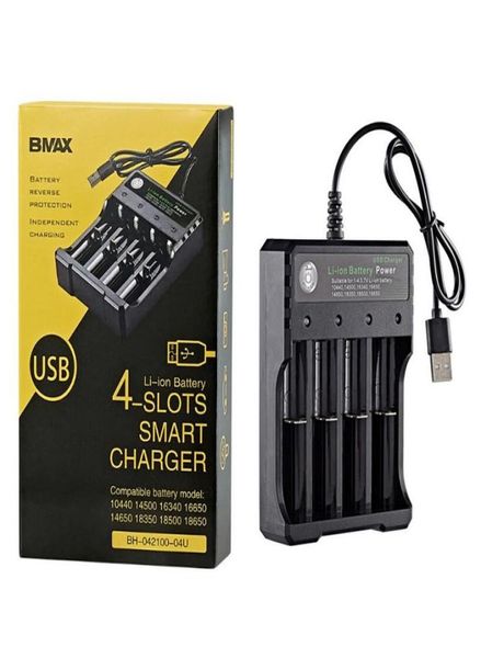 Chargeur de batterie USB 18650, 1 2 3 4 emplacements AC 110V 220V, double pour charge 18650, batterie au Lithium Rechargeable 37V, 8345616