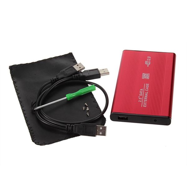 Caja externa USB 2,0 de 2,5 pulgadas SATA IDE, lector de disco móvil para disco duro HDD, portátil, discos duros, aleación de aluminio y magnesio