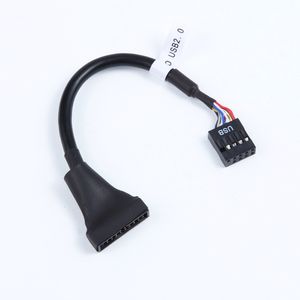 USB 2.0 9 Pin Male to Motherboard USB 3.0 20 Pin Female Converter Adapter Cable