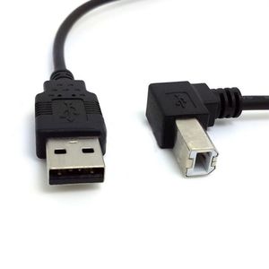 USB 2 0 A Male naar B Male Naar beneden 90 graden schuin Printer scanner HDD kabel 1 5m 5Ft227L