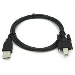 Câble USB 2.0 A mâle vers USB 2.0 B mâle Type B BM pour imprimante de Date, 1m 1.5m 3m 5m, avec trous de montage sur panneau à vis, connecteur 1m 1.5m 3m 5m