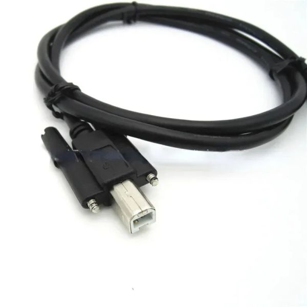 USB 2.0 A Male a USB 2.0 B Masculino B Tipo B Cable de impresora BM 1M 1.5M 3M 5M Con conector de orificios de montaje de panel de tornillo 1M 1.5M 3M 5M- Para conector USB 2.0