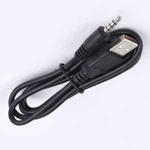 USB 2.0 A à 3.5MM prise Audio Aux mâle à mâle adaptateur prise de plomb convertisseur câble de données cordon pour haut-parleur de voiture casque 1M