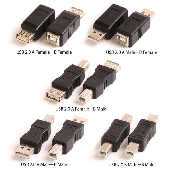 USB 2.0 A à B Femelle à mâle Male Scanner Cable Adaptter Converter