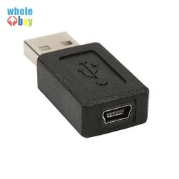 USB 2.0 A Type Mâle vers Mini USB 5pin Femelle Extension Adaptateur Adaptateur Noir pour Ordinateur de Bureau PC