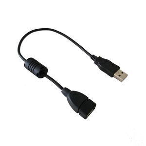 Câble d'extension de données USB 2.0 mâle vers femelle avec aimant pour PC U Disk carte réseau disque dur noir 30 cm