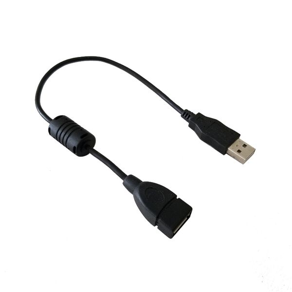 Cable de extensión de datos USB 2.0 macho a hembra con imán para PC U Disco Tarjeta de red Disco duro Negro 30 cm