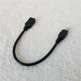 USB 2.0 Mini usb 5Pin Adapter Man-vrouw Data Verlengkabel Zwart 15 cm voor Android Telefoon GPS PC