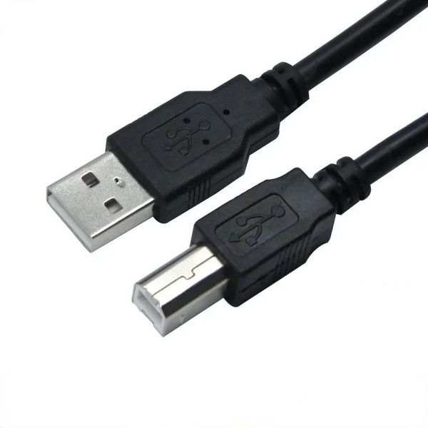 Cable de impresión USB 2.0 USB Tipo A a B Cable de impresora masculina a macho para la impresora de la etiqueta CANON EPSON HP ZJiang DAC DAC USB Impresora