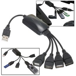 USB 2.0 tot 4 poort Hub Hoge snelheid 480 Mbps USB Splitser kabeladapter voor computer laptop pc notebook Goede kwaliteit snel schip