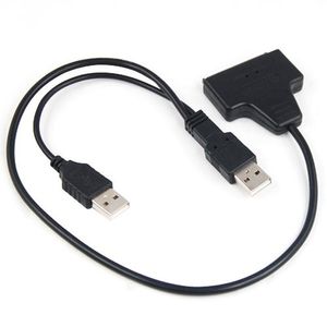 Cable adaptador USB 2.0 a SATA de 22 pines para disco duro HDD de 2,5