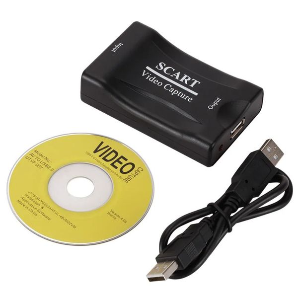 Tarjeta de captura de vídeo USB 2,0, caja de registro de juegos Scart 1080P, grabación en vivo, grabador de DVD para el hogar y la Oficina, Plug and Play