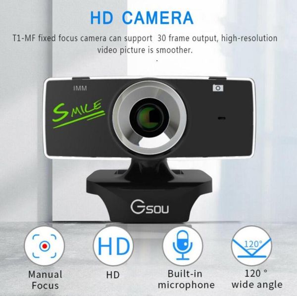 Caméra Web USB 20 HD Webcam avec micro pour ordinateur portable onglet conférence Webcast9827738