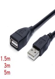USB 20 mannelijke tot vrouwelijke USB -kabel 15m 3m 5m Extender Cord Wire Super Speed ​​Data Sync Extension Cable voor PC Laptop toetsenbord Drops1046209822