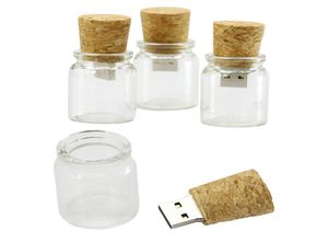 USB 20 Botellas de deseos Unidades de pulgar de madera Pendrive 4GB 8GB 16GB 128GB 64GB Pen Drive Memory Stick Bottle Creative Bottle9376320