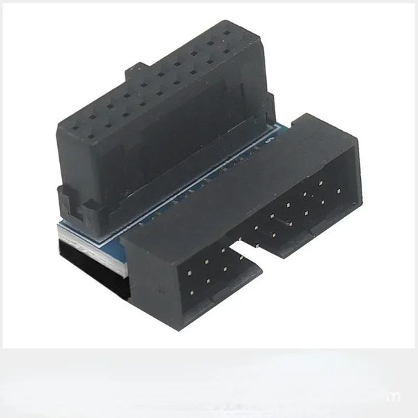 USB 3.0 20PIN Male a femenino Adaptador de extensión hacia arriba de 90 grados para placa base