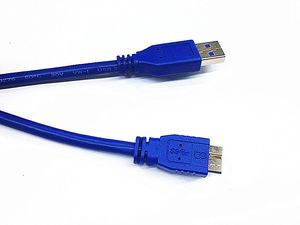Câble de synchronisation de données USB 3.0 de 1,5 m pour disque dur externe WD My Book BLEU