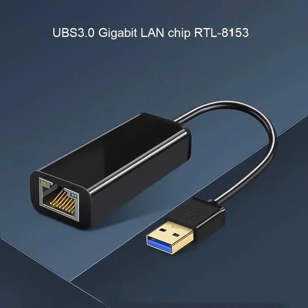USB 3.0 Ethernet Adapter Tarjeta de red USB a RJ45 1000Mbps LAN RTL8153 para Win7/Win8/Win10 para MacBook Ethernet USB USB