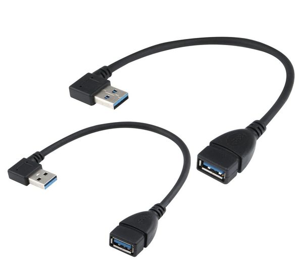 Câble d'extension USB 3 0 Un angle droit gauche mâle à pack femelle de 2 angle droit noir 9384128